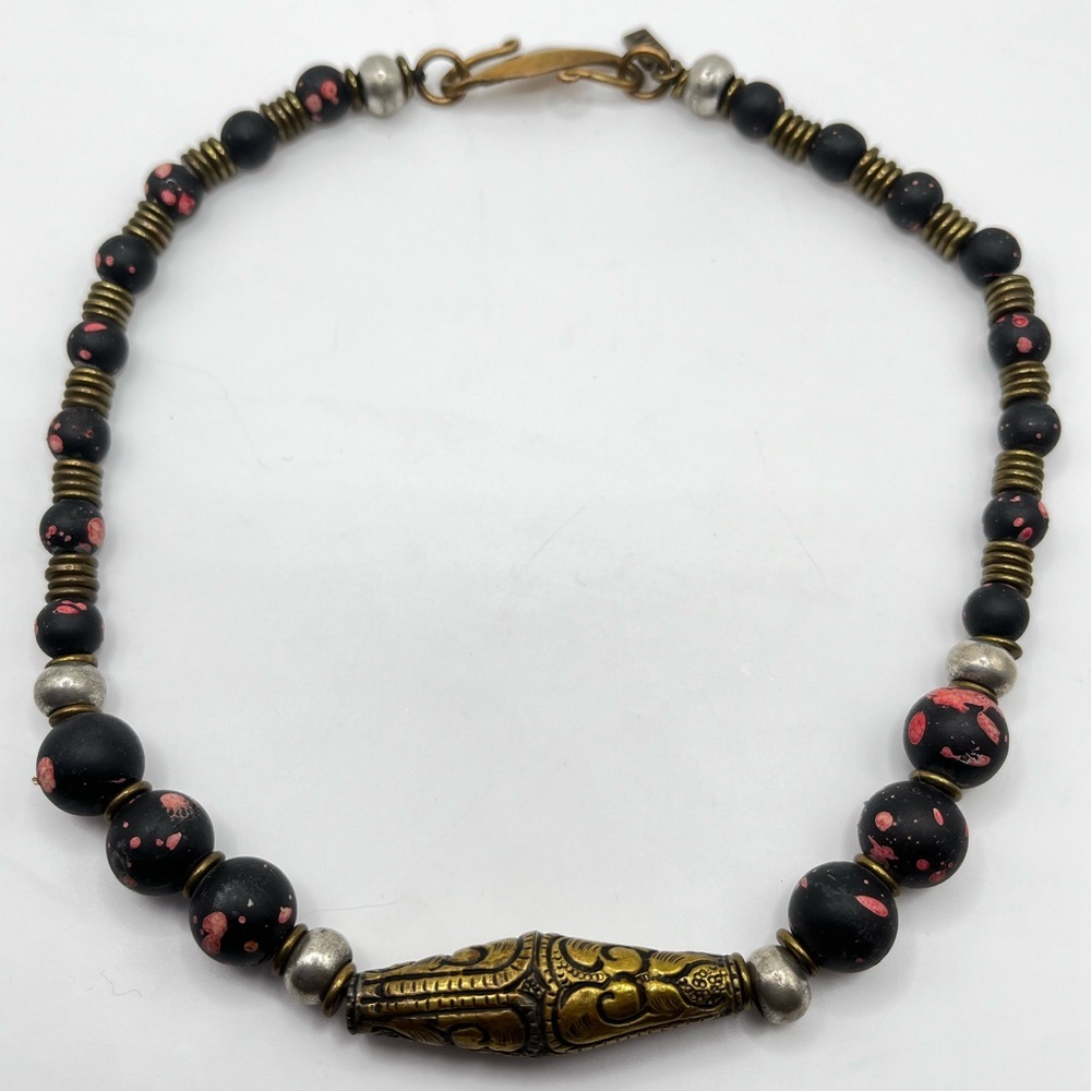 Vanessa Mooney‎ Black/Gold Beaded Necklace